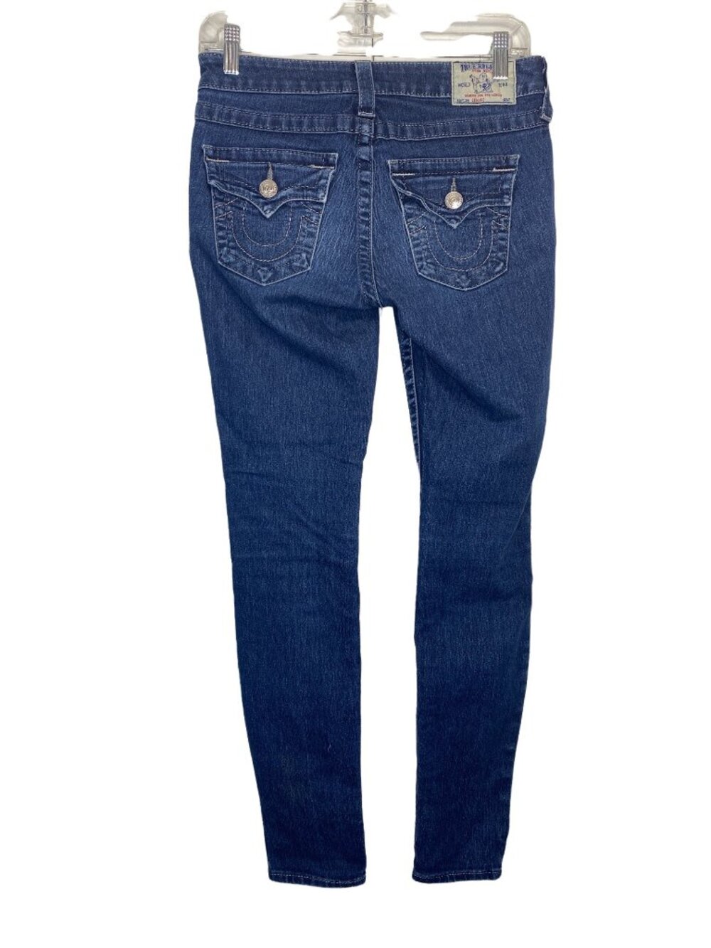 True Religion Y2K Legging Jeans 28 Flap Pockets Distressed Stretch